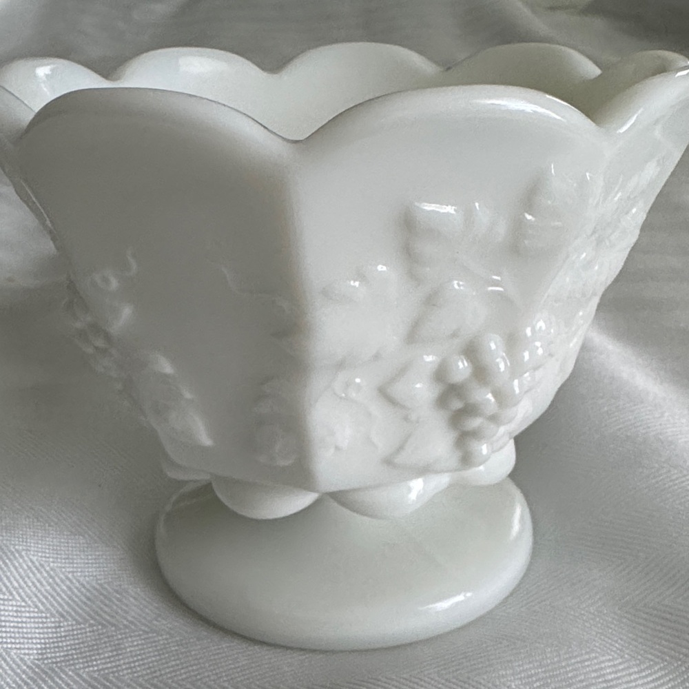 Source Unknown White Floral Vase